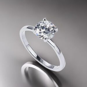 Size 6.5- 1.5 Cubic Zirconia Engagement Ring, Round Cut
